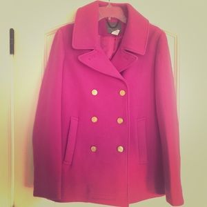 J Crew Pink Pea Coat